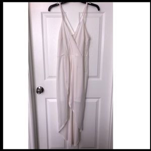 Elegant white spaghetti strap dress